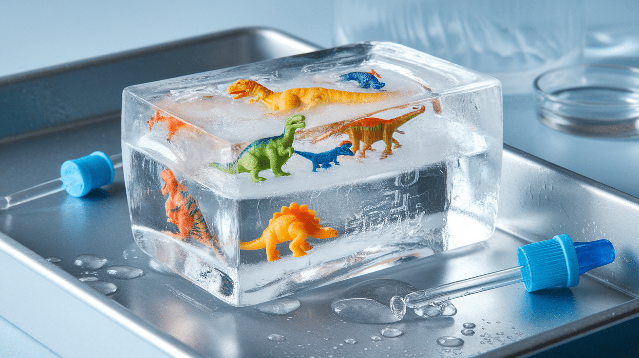 frozen dinosaur rescue summer craft for kids