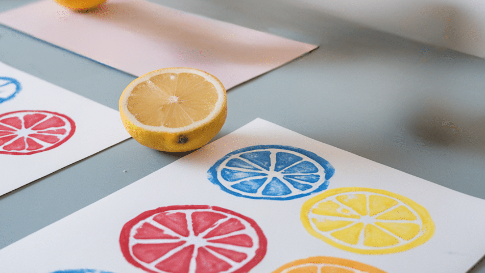 fruit stamp art summer craft for kids