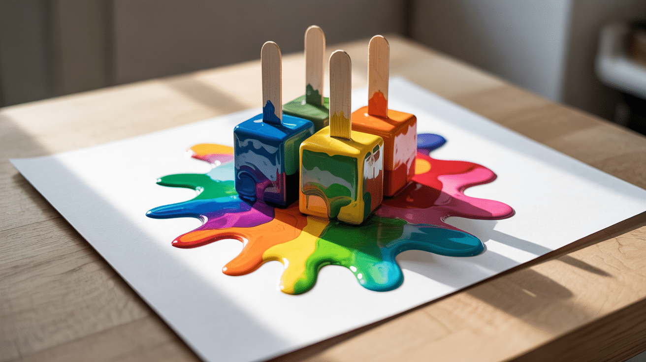 ice painting art summer craft for kids