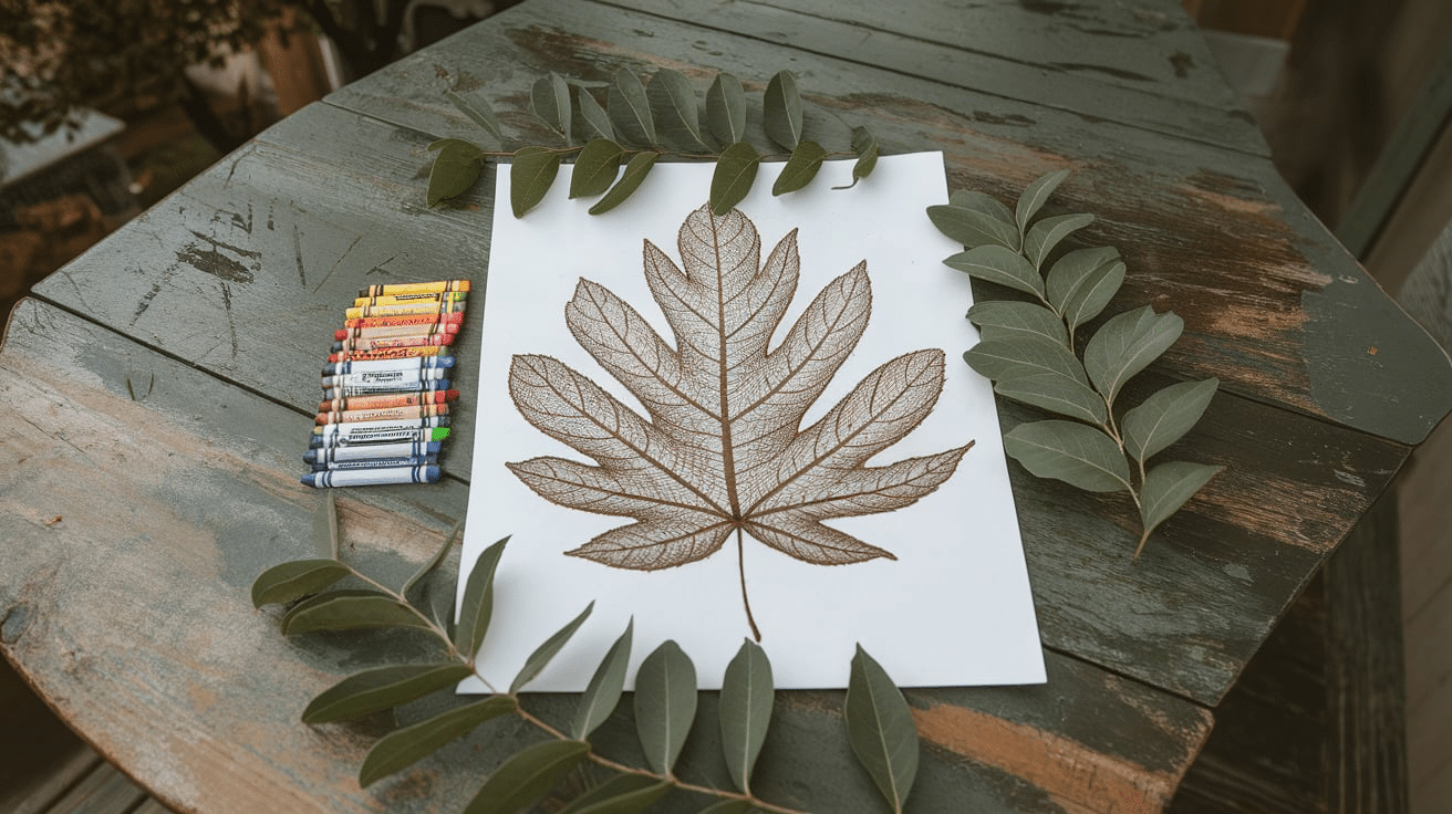 leaf rubbing art outdoor activities for kids