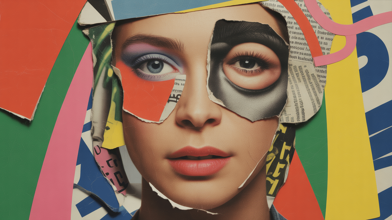 magazine mashup portrait collage art project