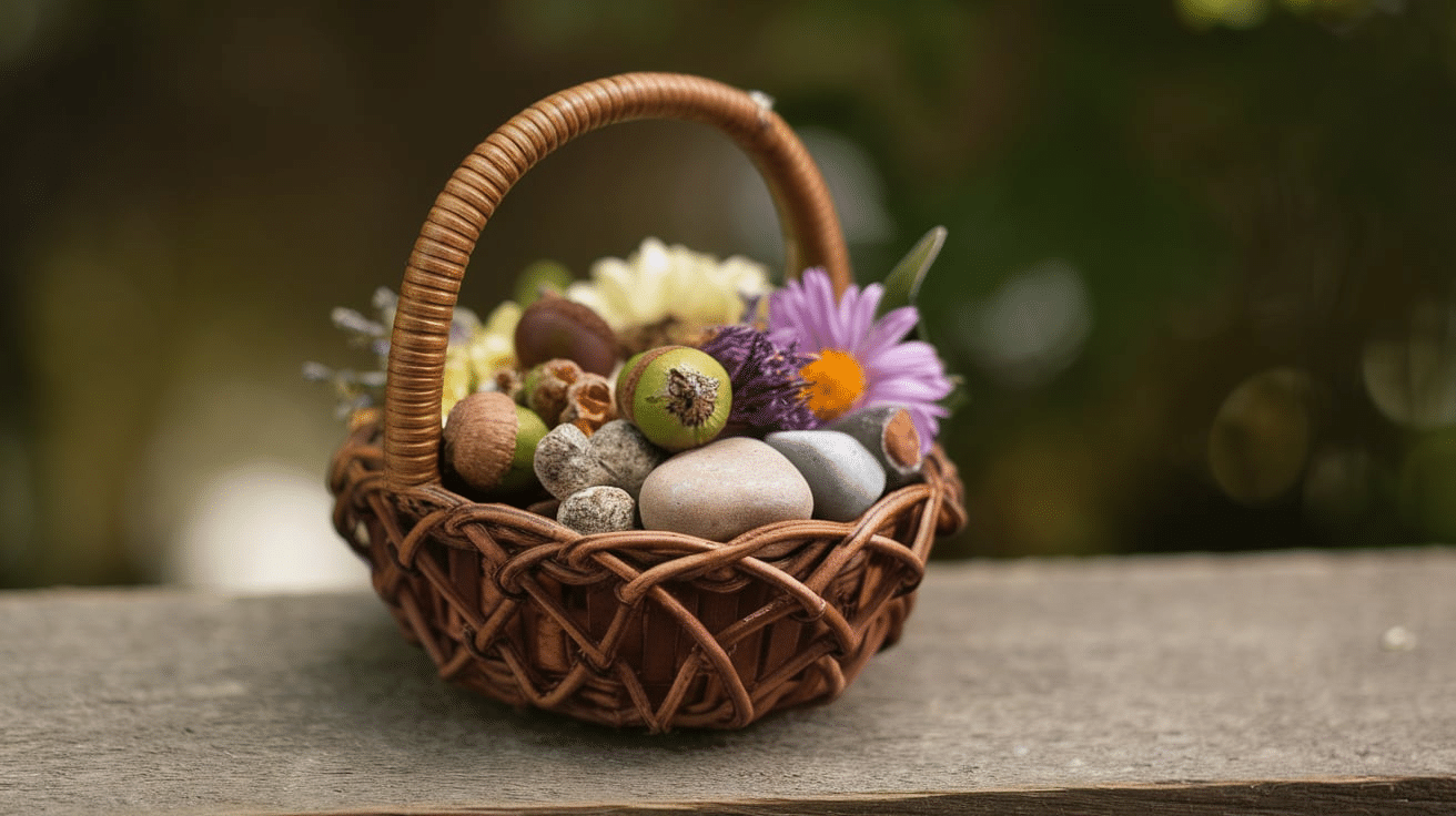 nature basket count outdoor activities for kids