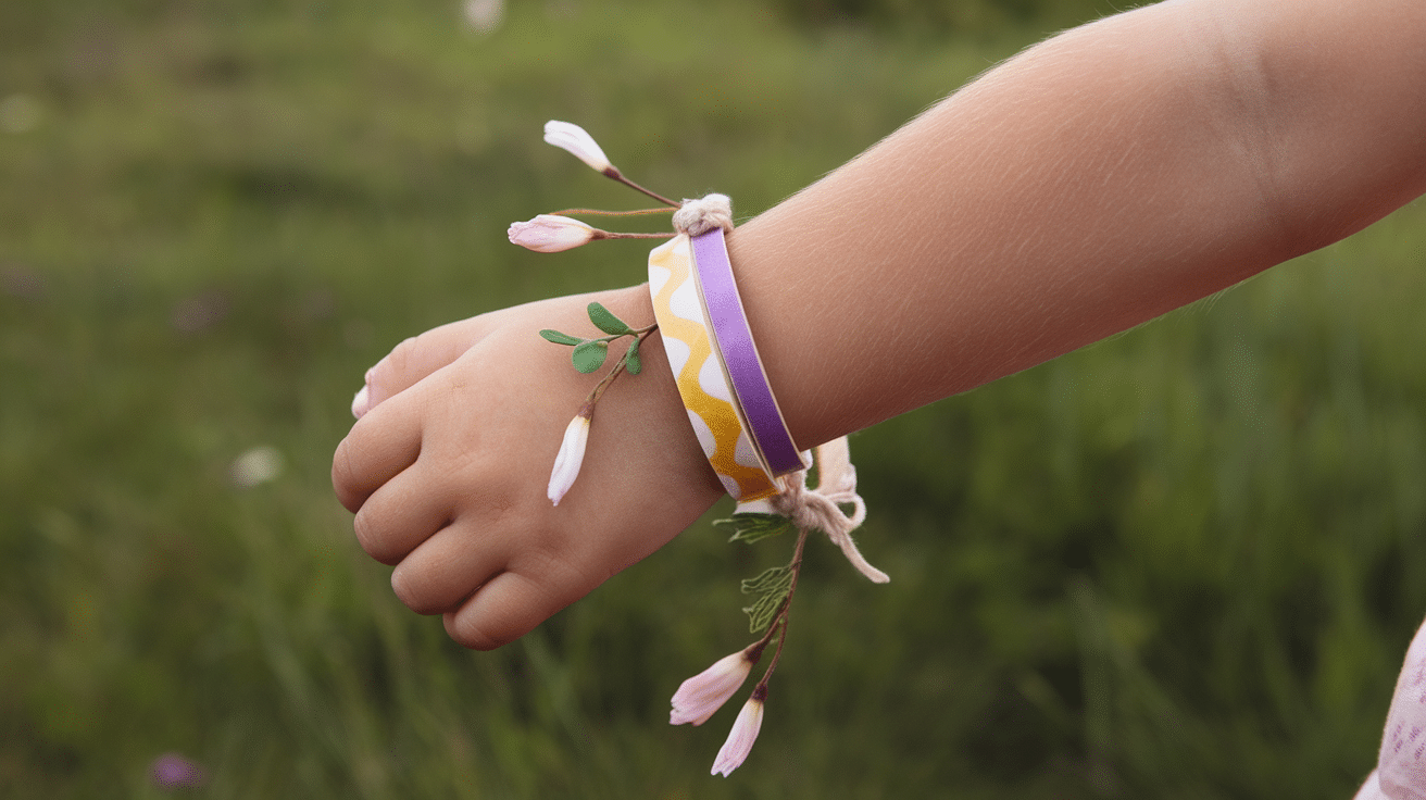 nature bracelet craft outdoor activities for kids