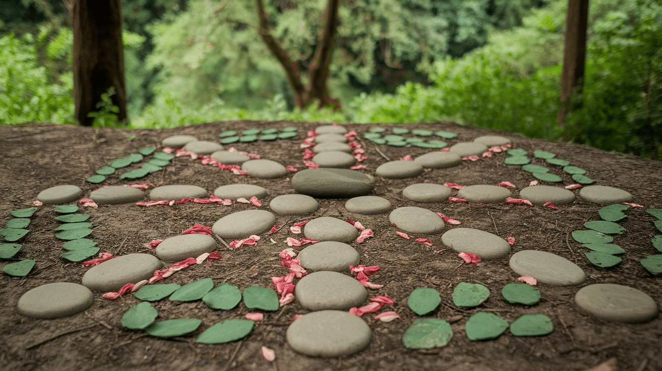 nature pattern making outdoor activities for kids