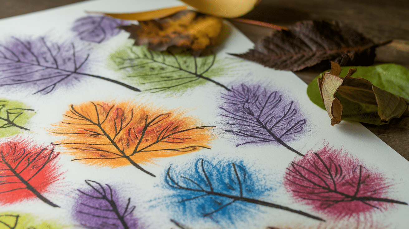 nature rubbing art summer craft for kids