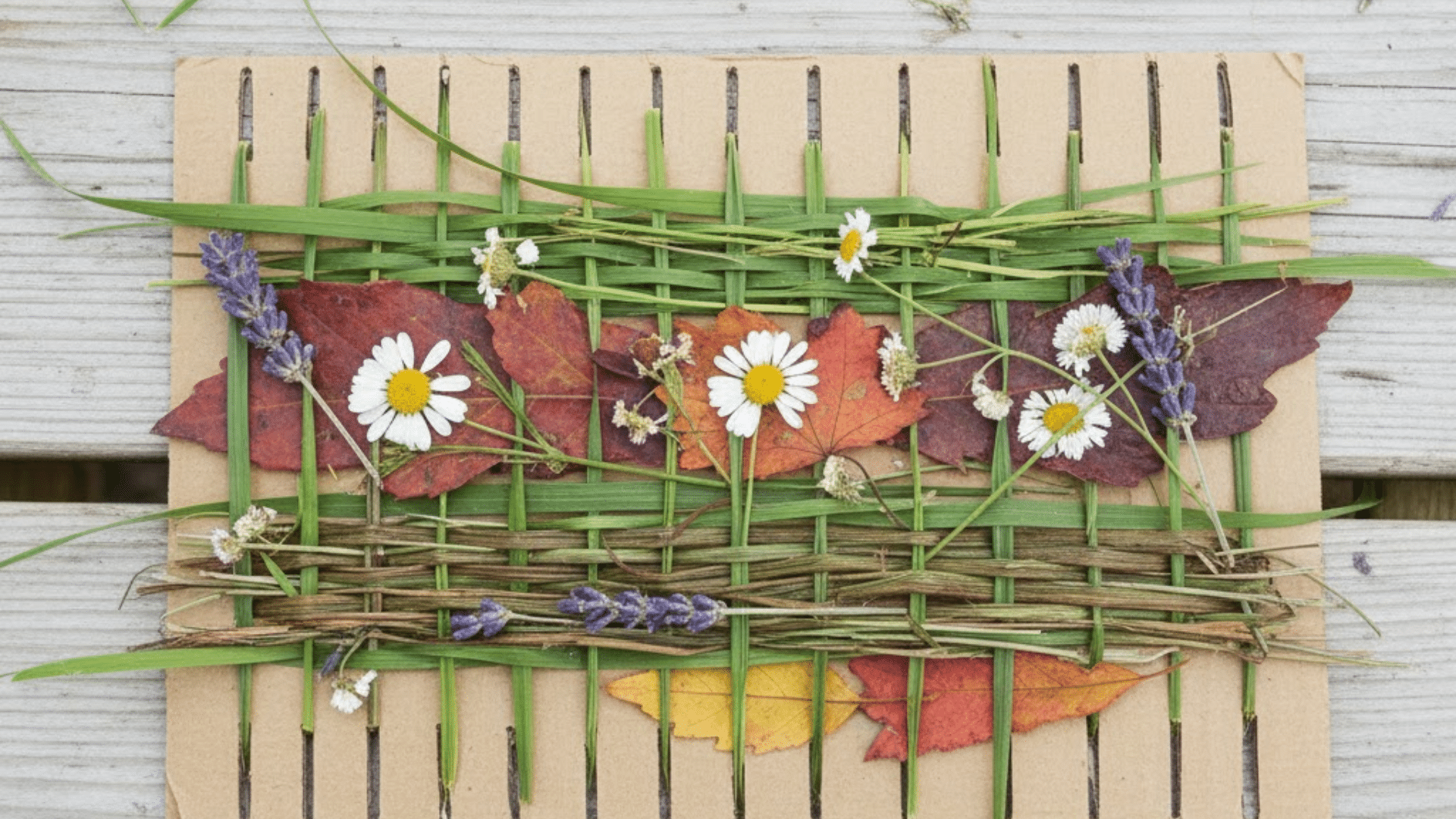 nature weaving board summer craft for kids