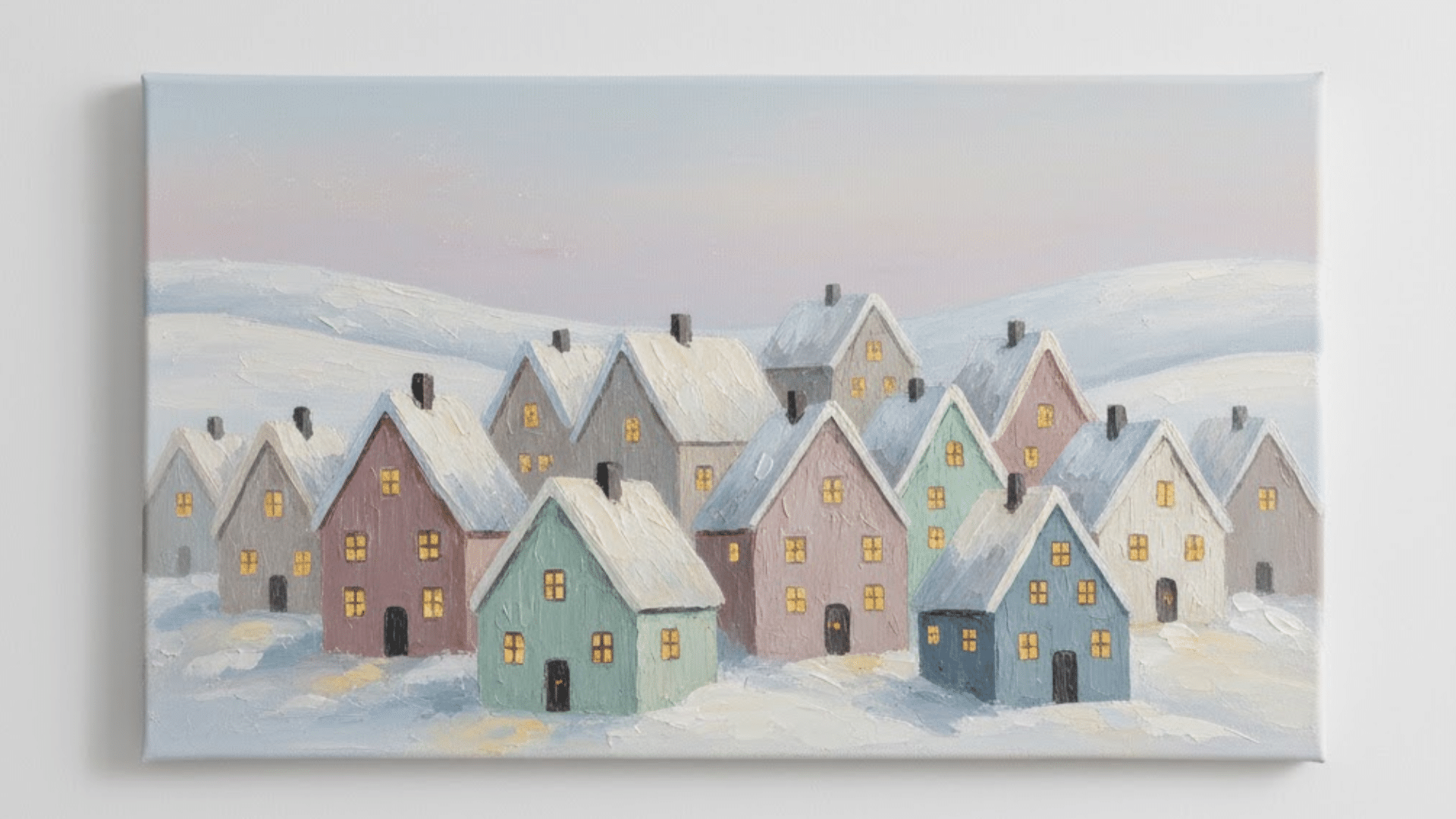 nordic style houses canvas painting