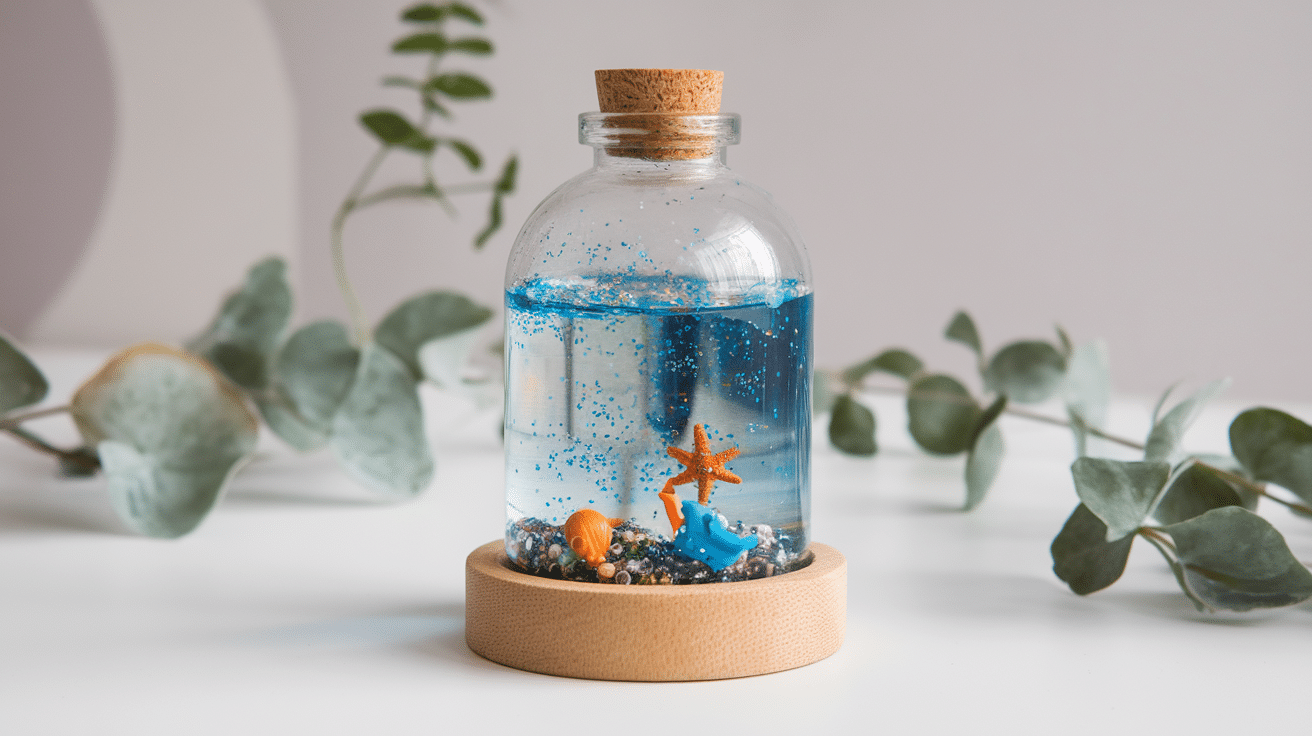 ocean sensory bottle summer craft for kids