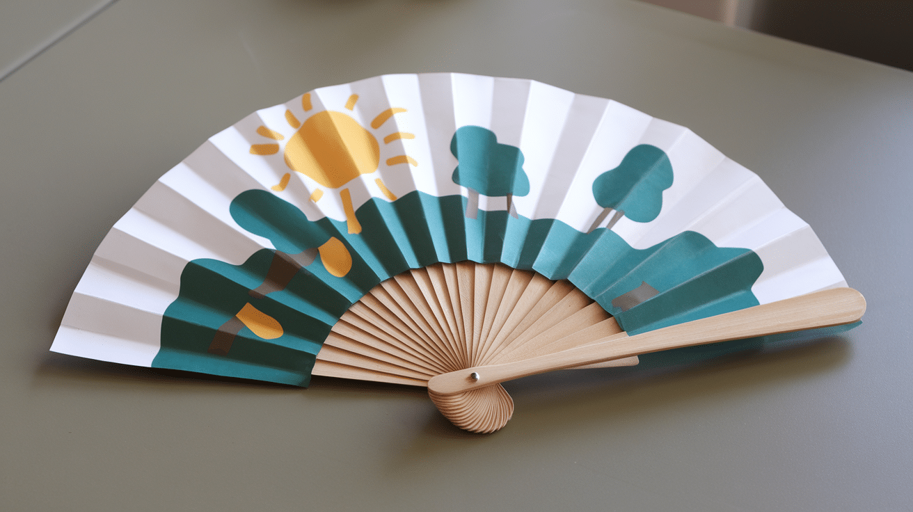 paper fan summer craft for kids