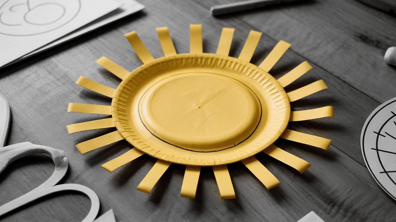 paper plate sunshine summer craft for kids