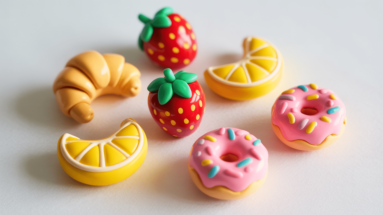 polymer clay mini food charms art project