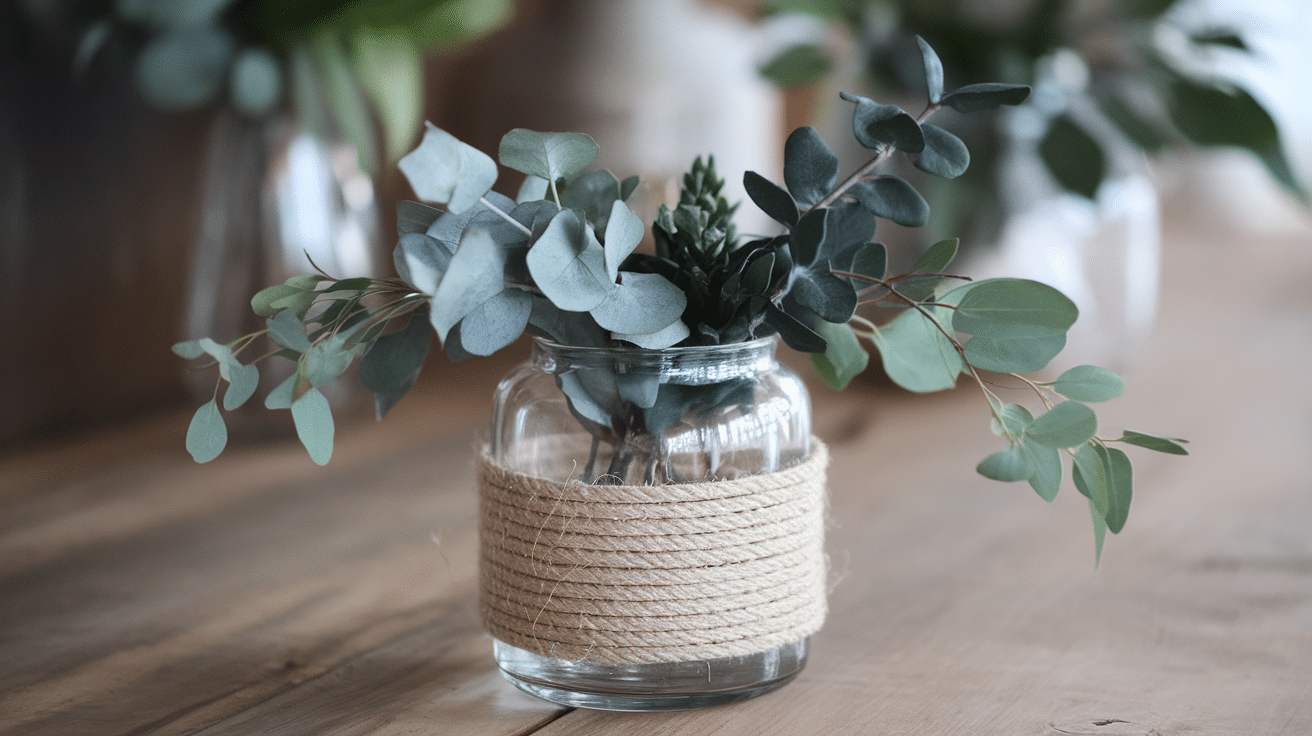 rope wrapped vase diy craft for adults