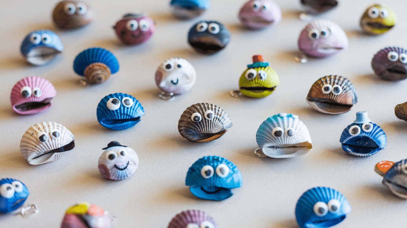 seashell critter magnet summer craft for kids