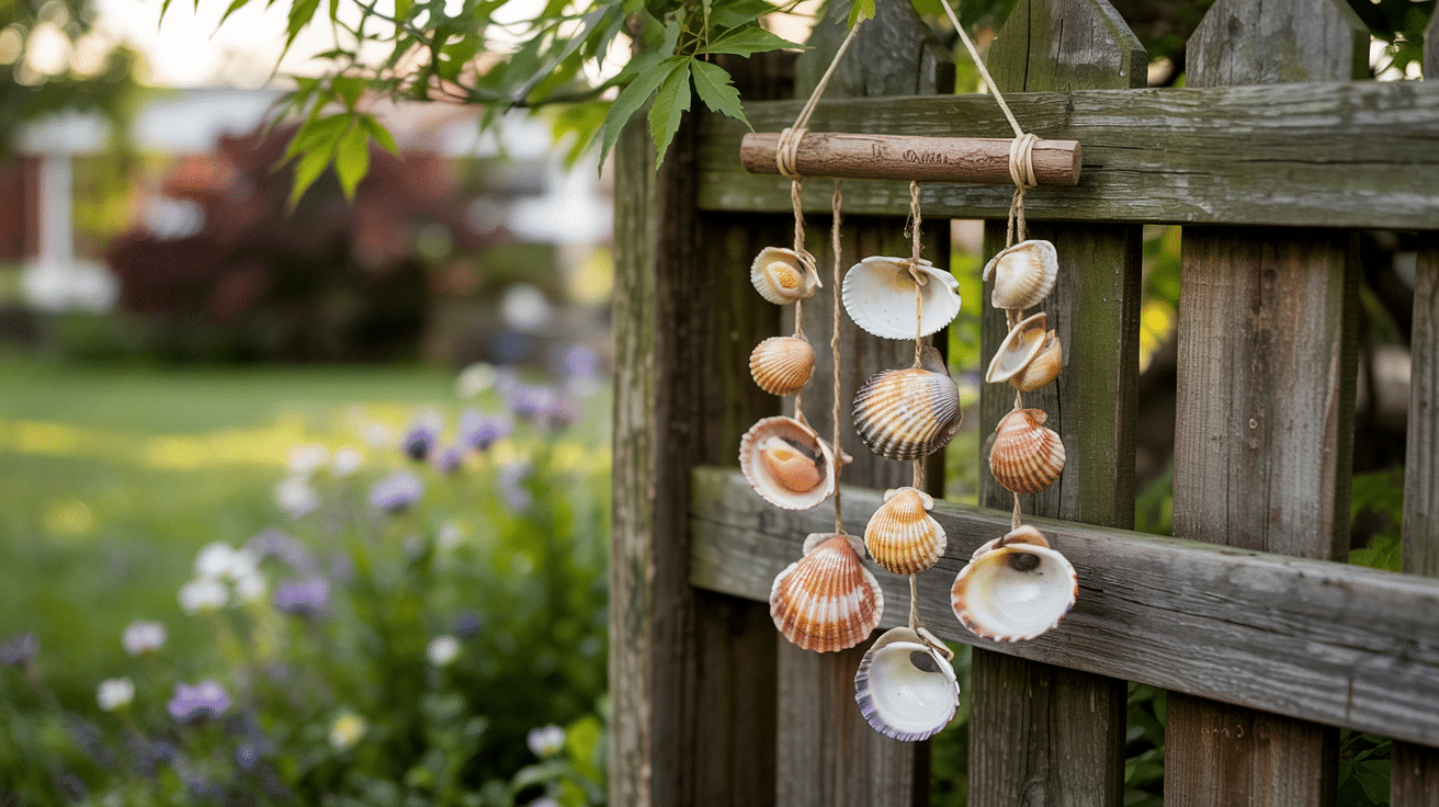 seashell wind chime summer craft for kids