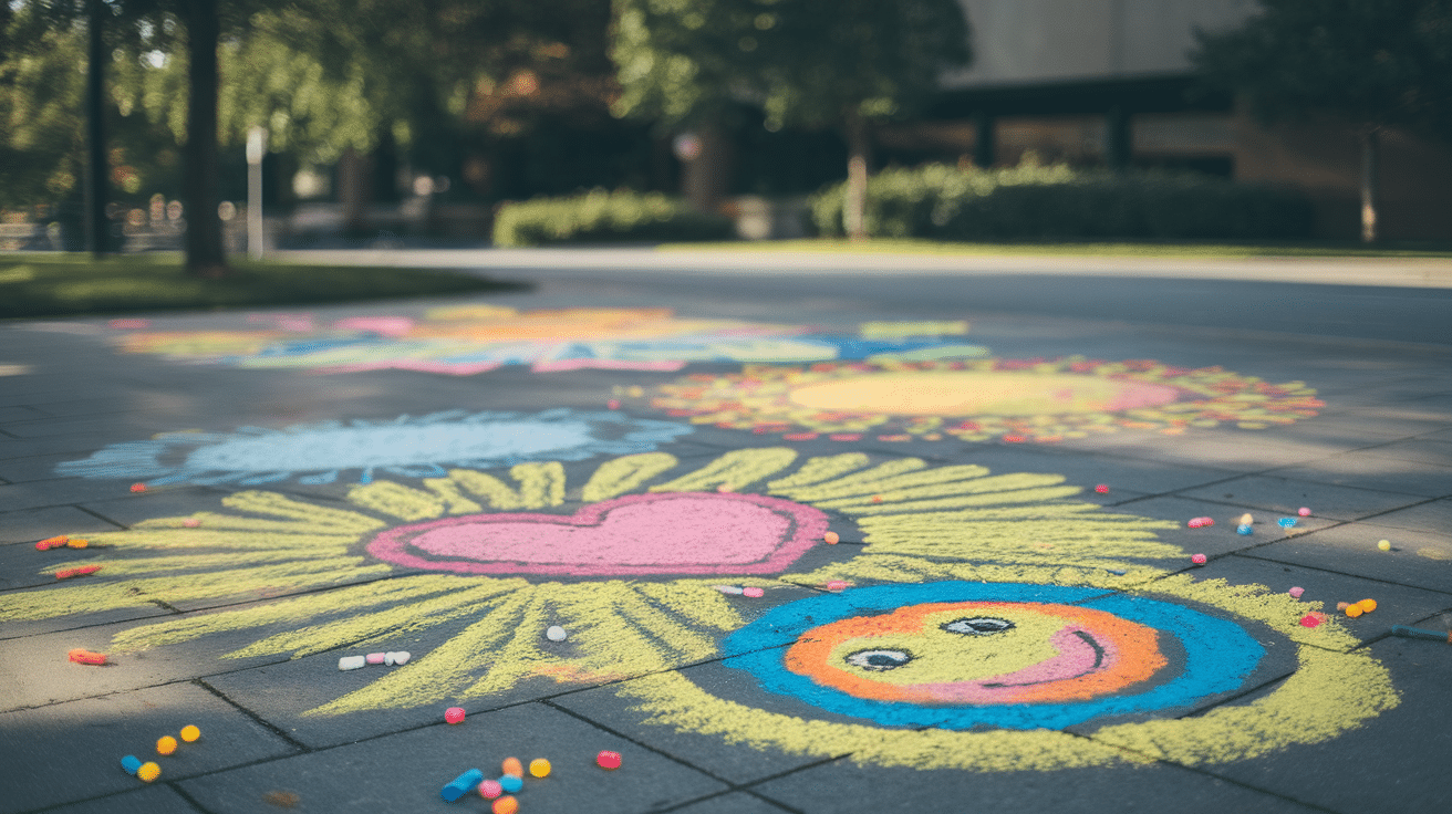 sidewalk chalk designs outdoor activities for kids
