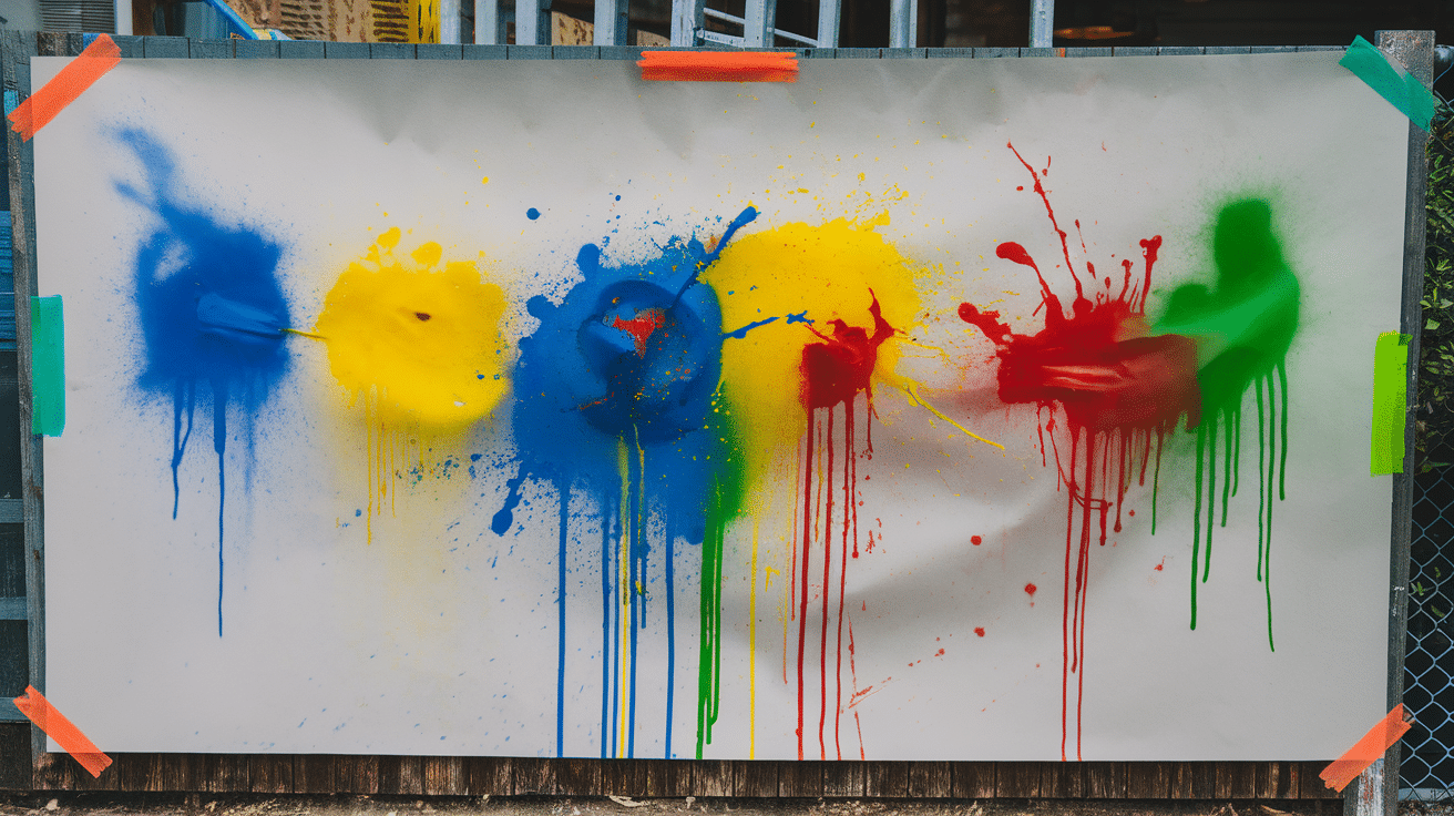 spray bottle painting summer craft for kids