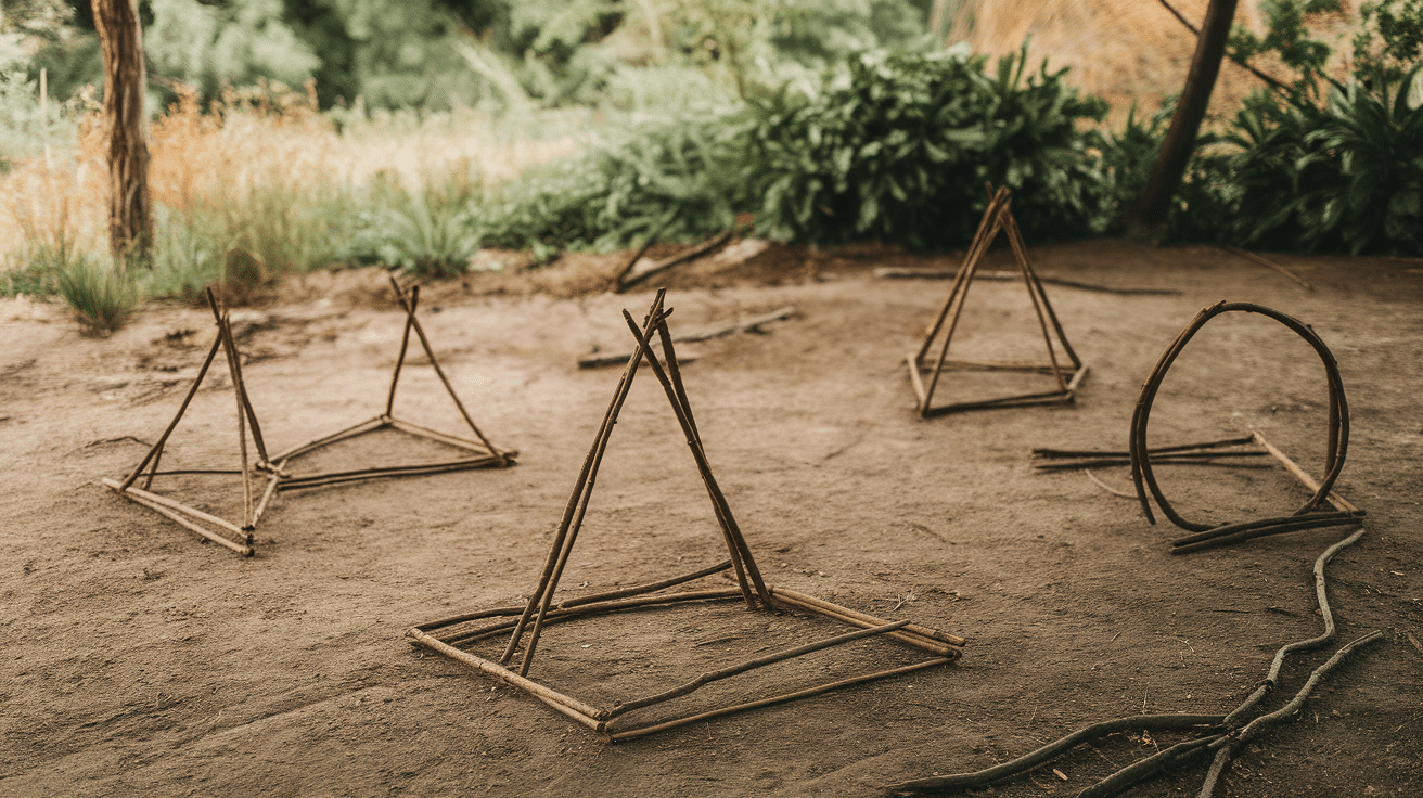 stick sculptures outdoor activities for kids