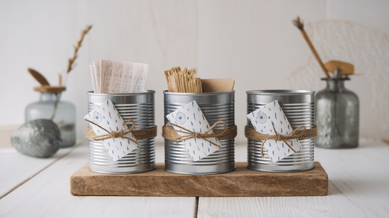 tin can holders diy craft for adults