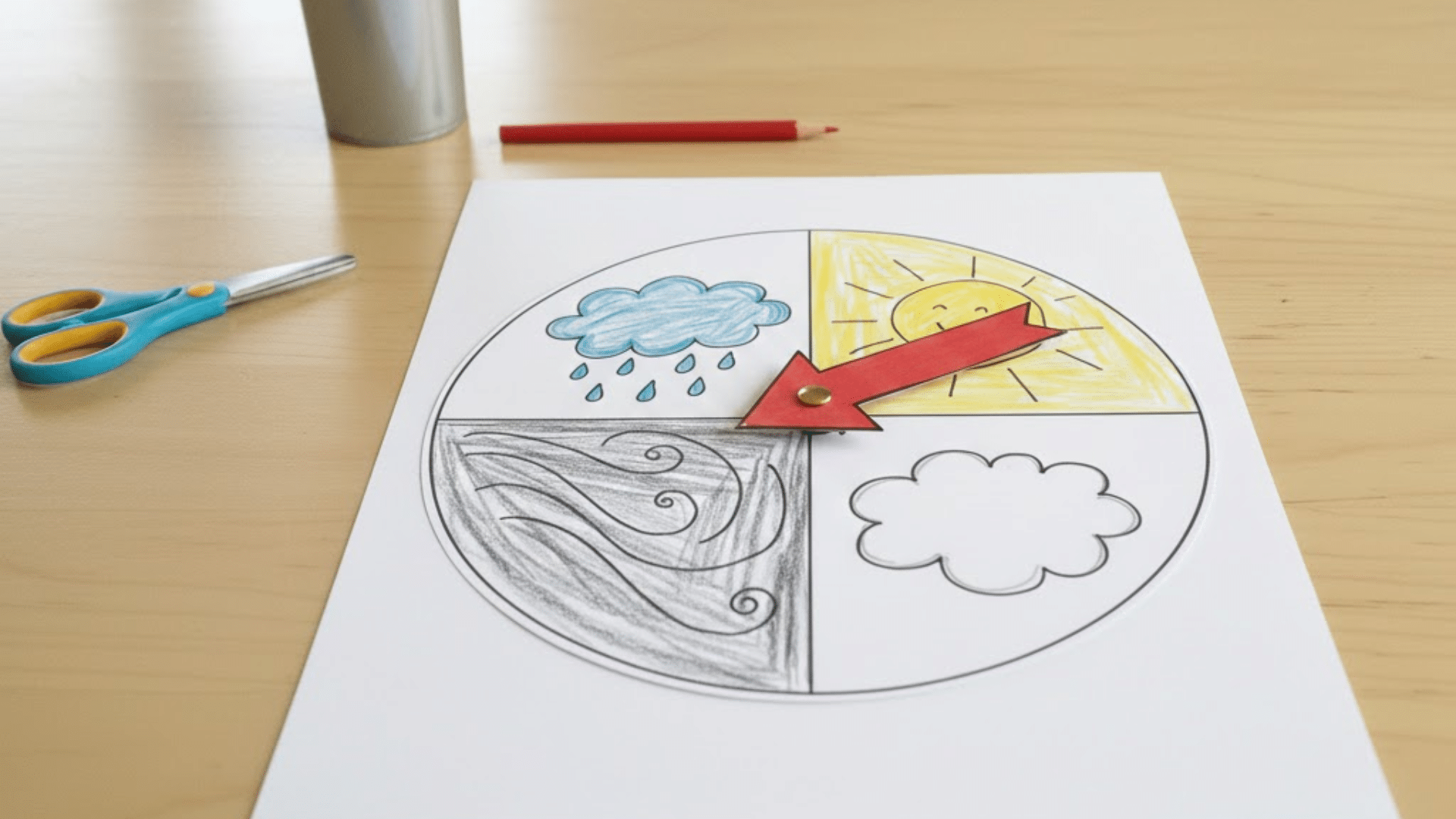 weather wheel summer craft for kids
