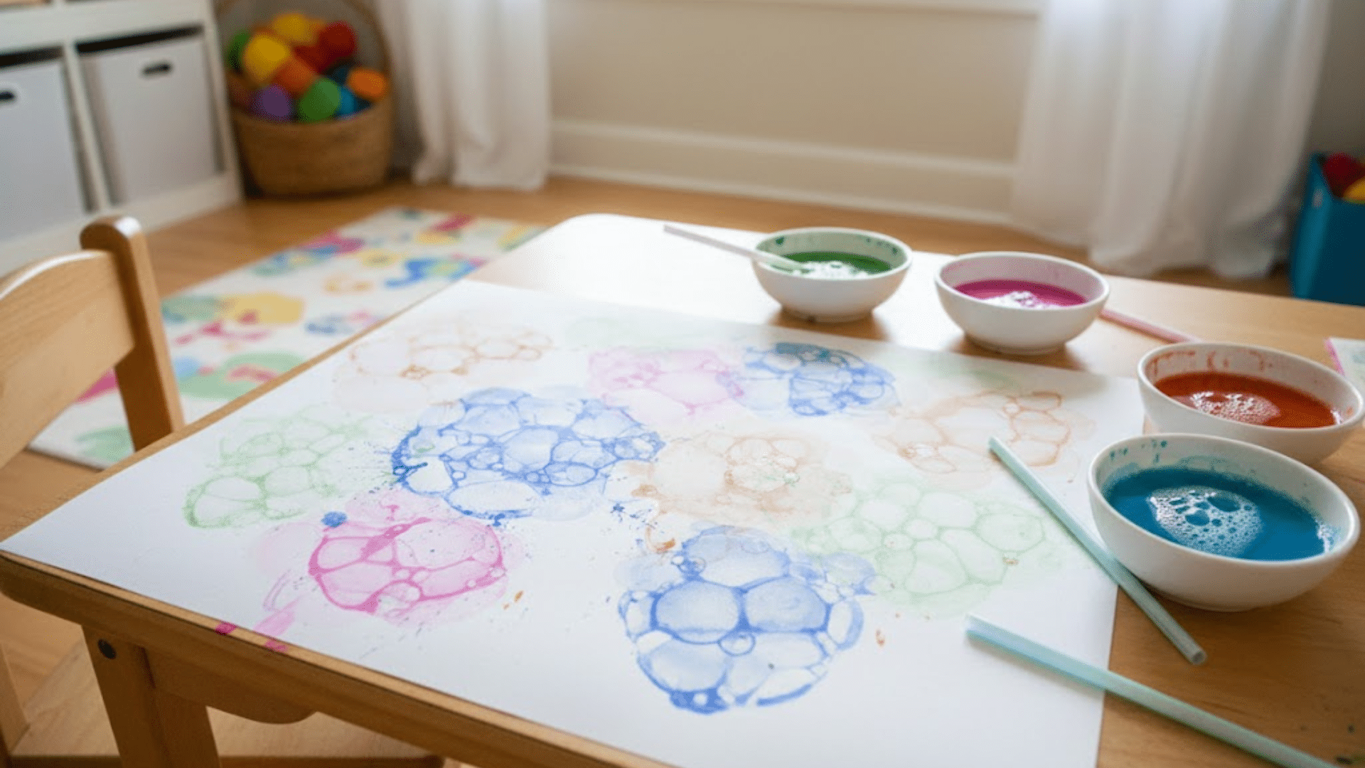 bubble painting art easy painting ideas for kids