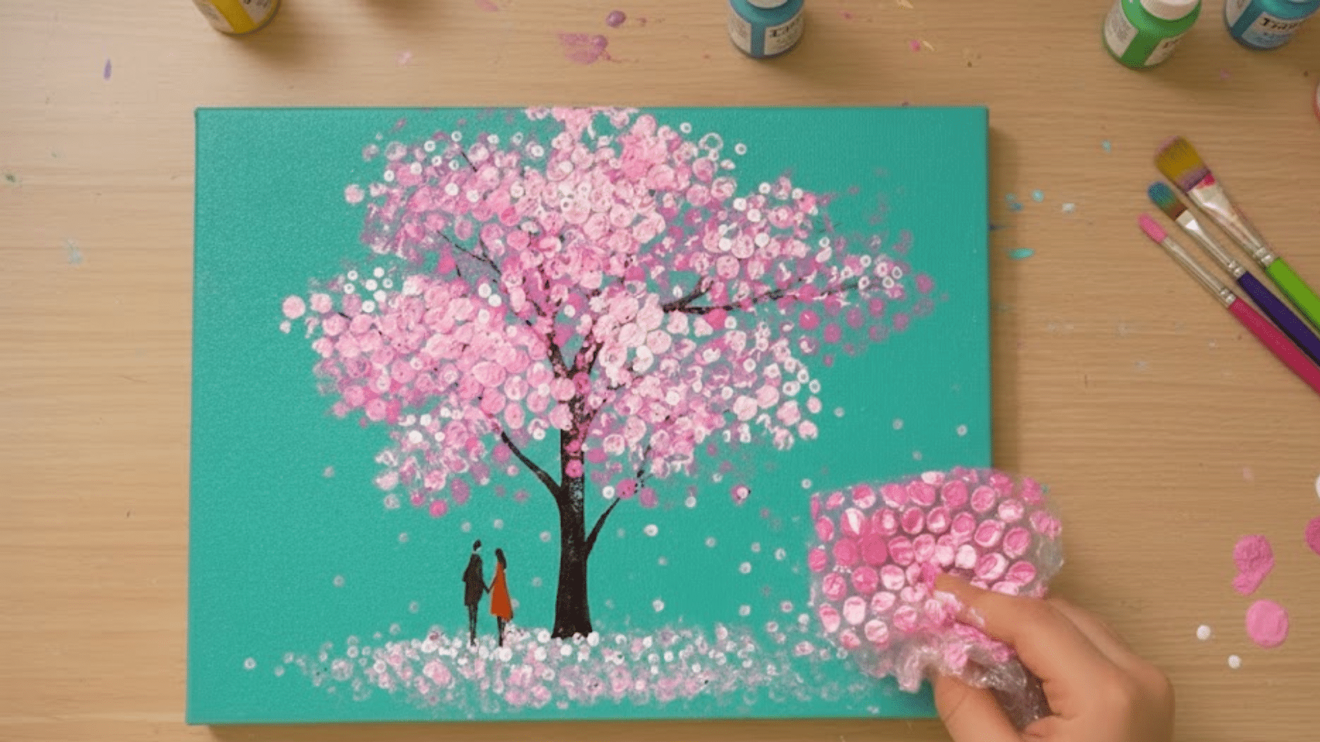 bubble wrap print painting easy painting ideas for kids