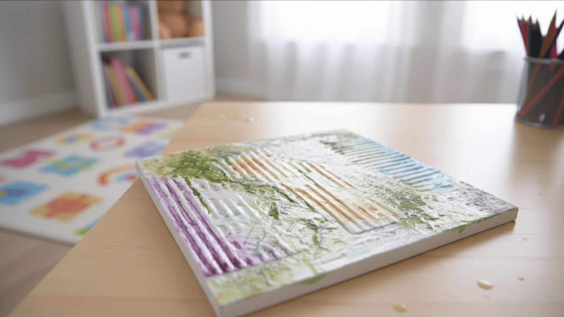 cardboard texture painting easy painting ideas for kids