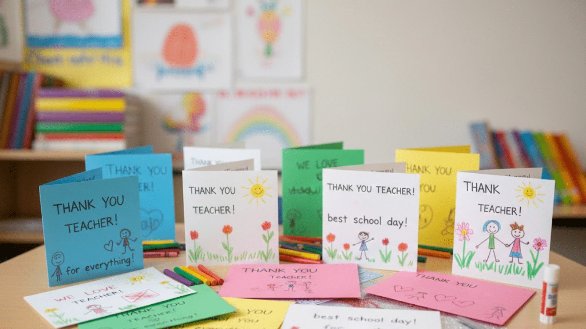 classroom thank you cards easy craft ideas for kids at school