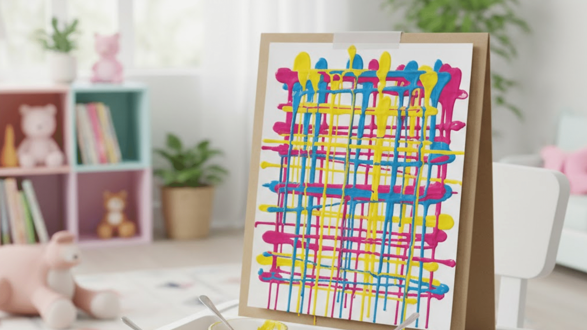 drip painting art easy painting ideas for kids