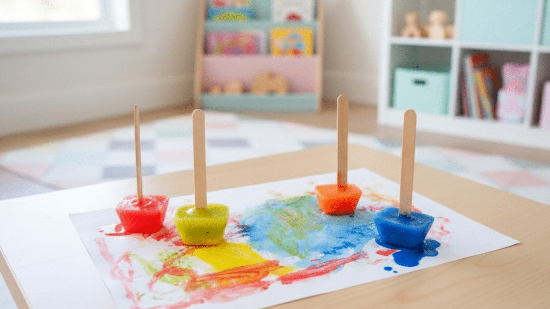 ice cube painting art easy painting ideas for kids