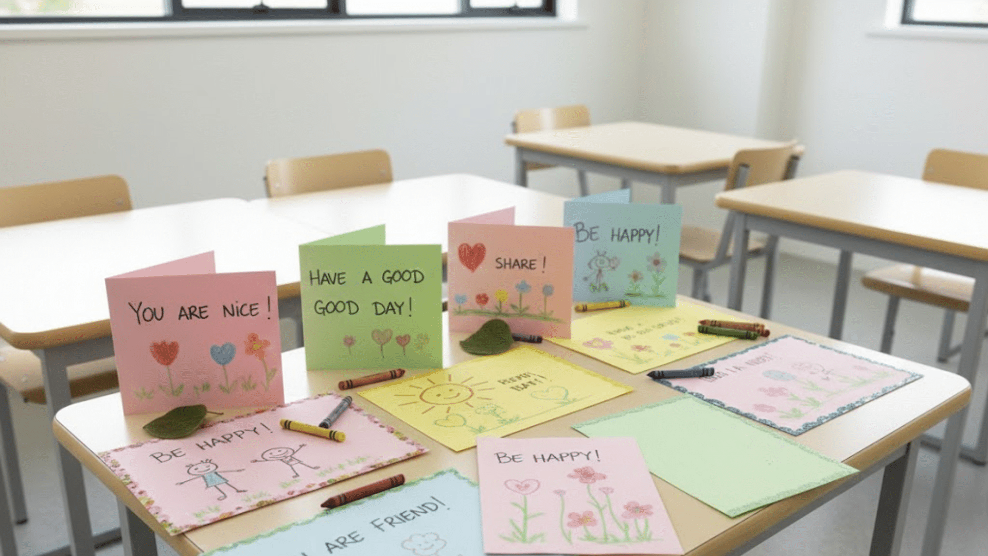 kindness message cards easy craft ideas for kids at school