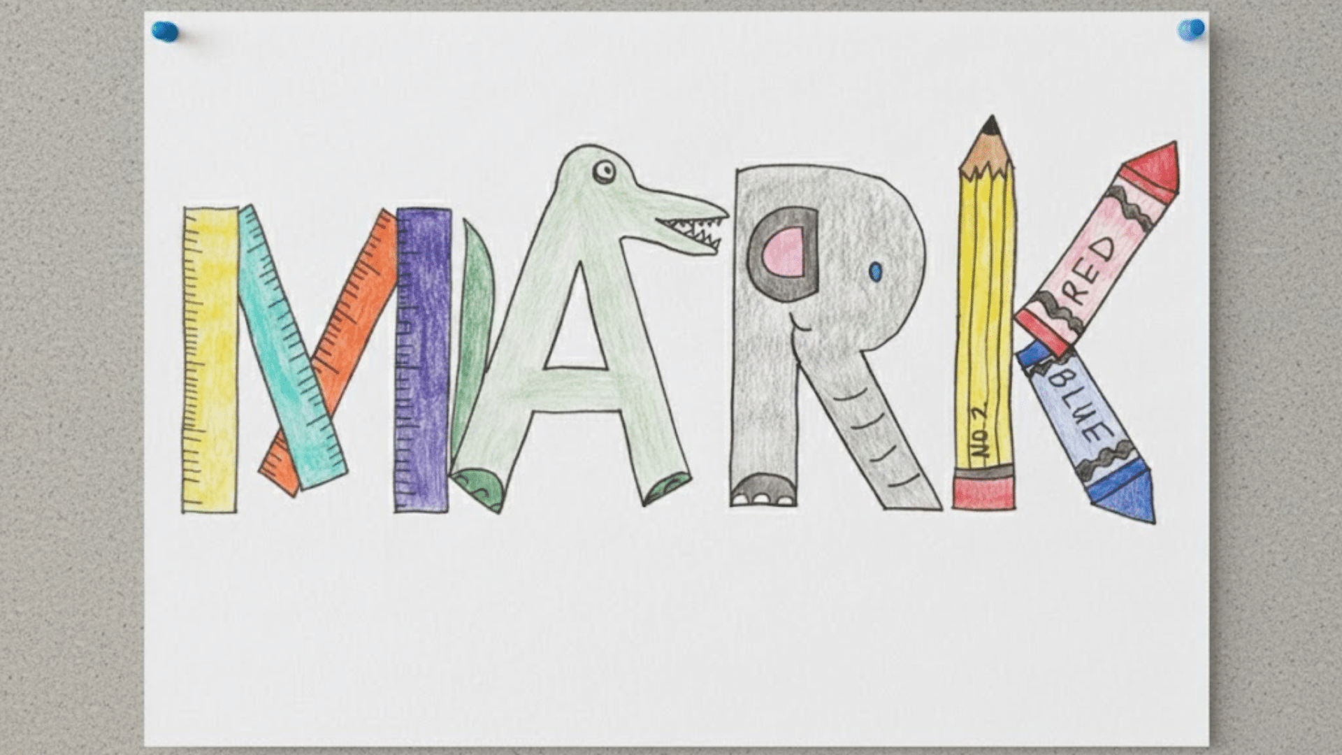 name art posters easy craft ideas for kids at school