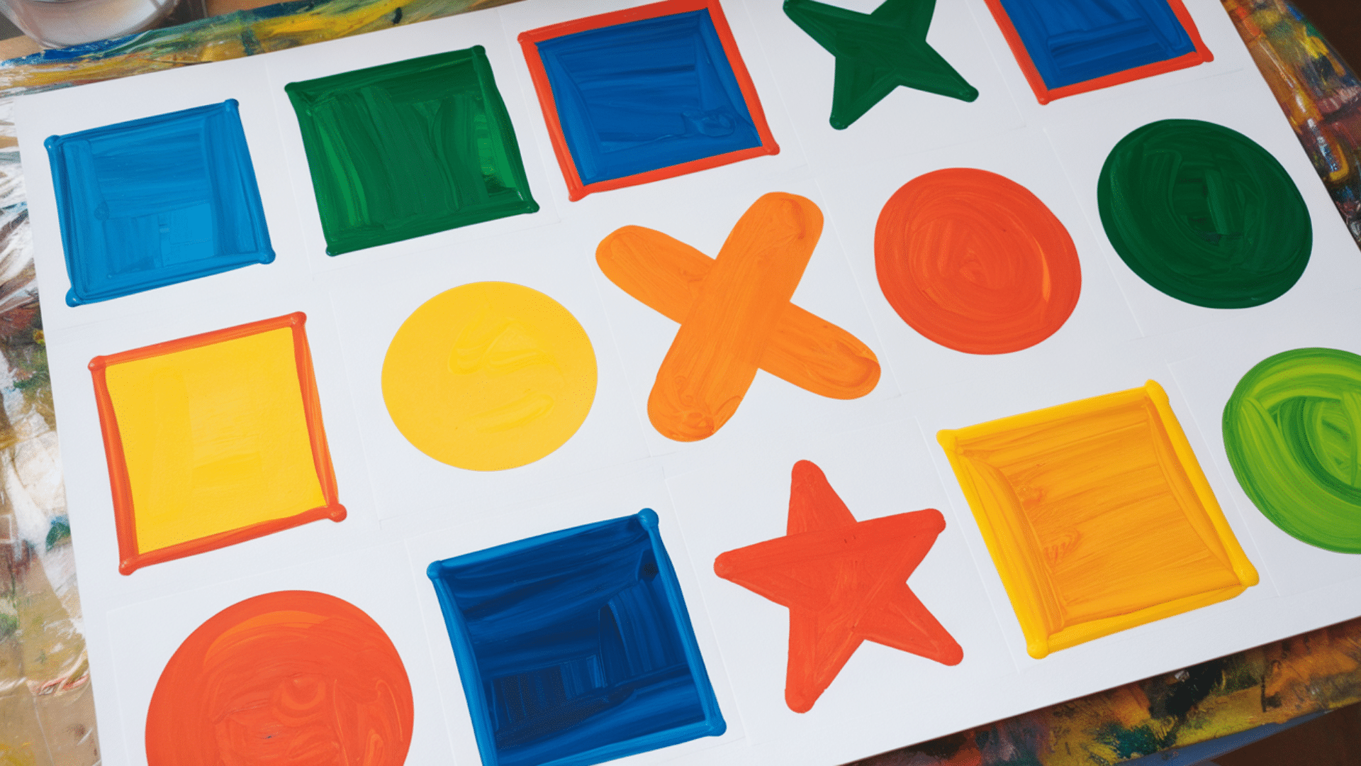 shape outline painting easy painting ideas for kids