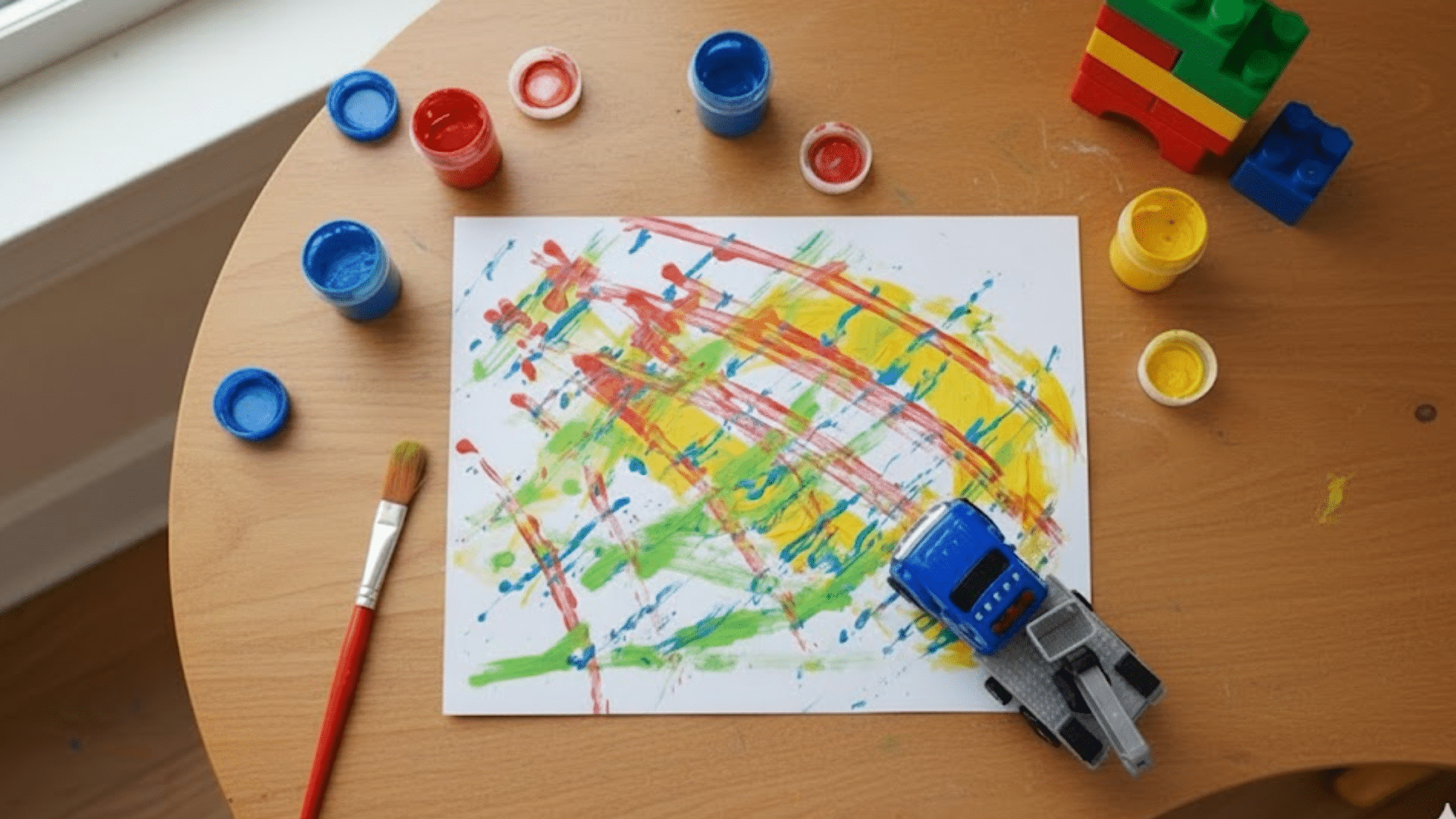 toy car track painting easy painting ideas for kids