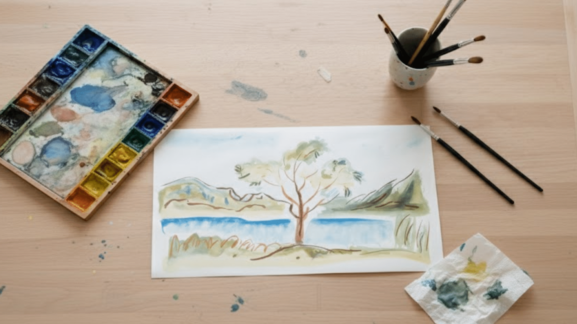 watercolor wash painting easy painting ideas for kids