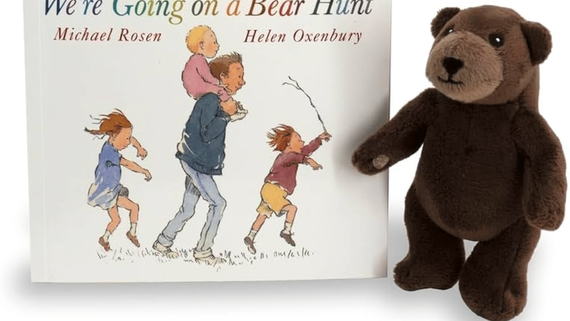 cover of We’re Going on a Bear Hunt showing a family walking together through an outdoor setting