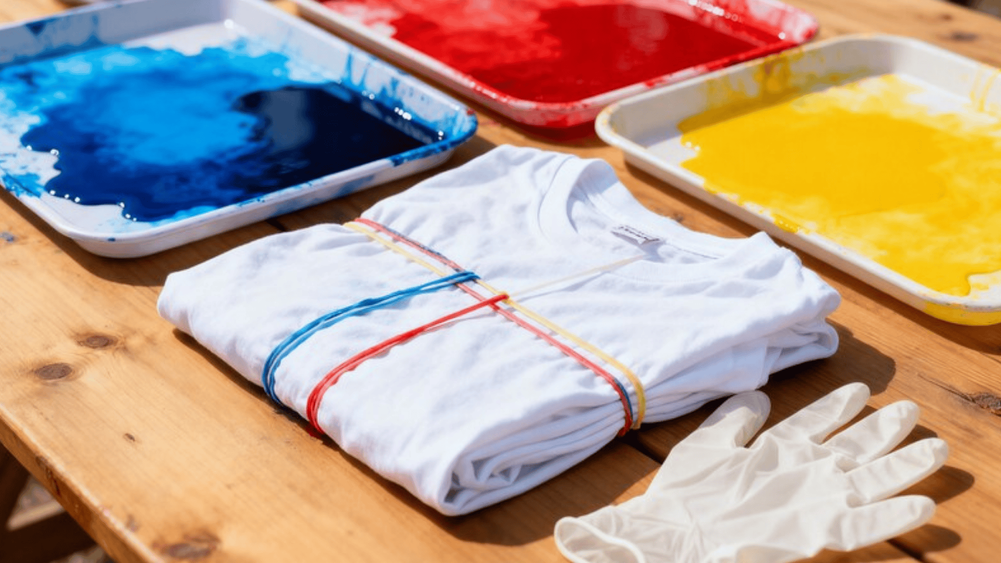 diy Tie-Dye T-Shirt making with different colors