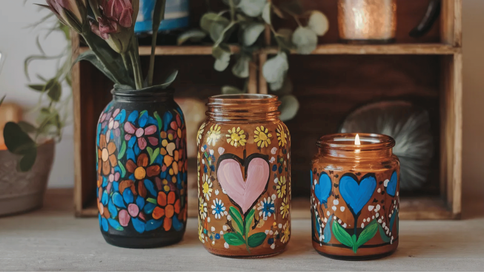 diy jar painiting