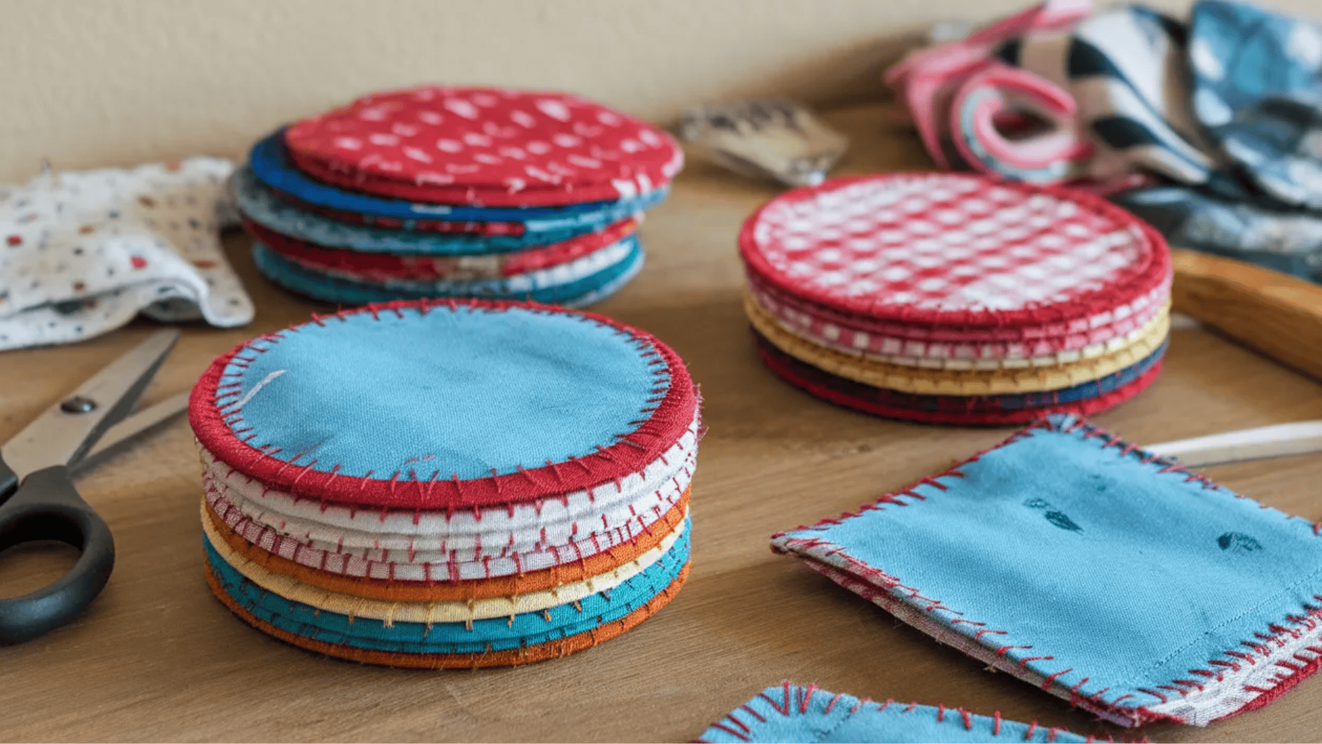 fabric coasters diy