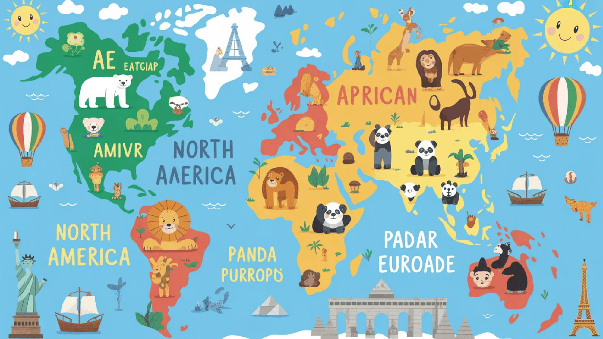 geography collage for kids