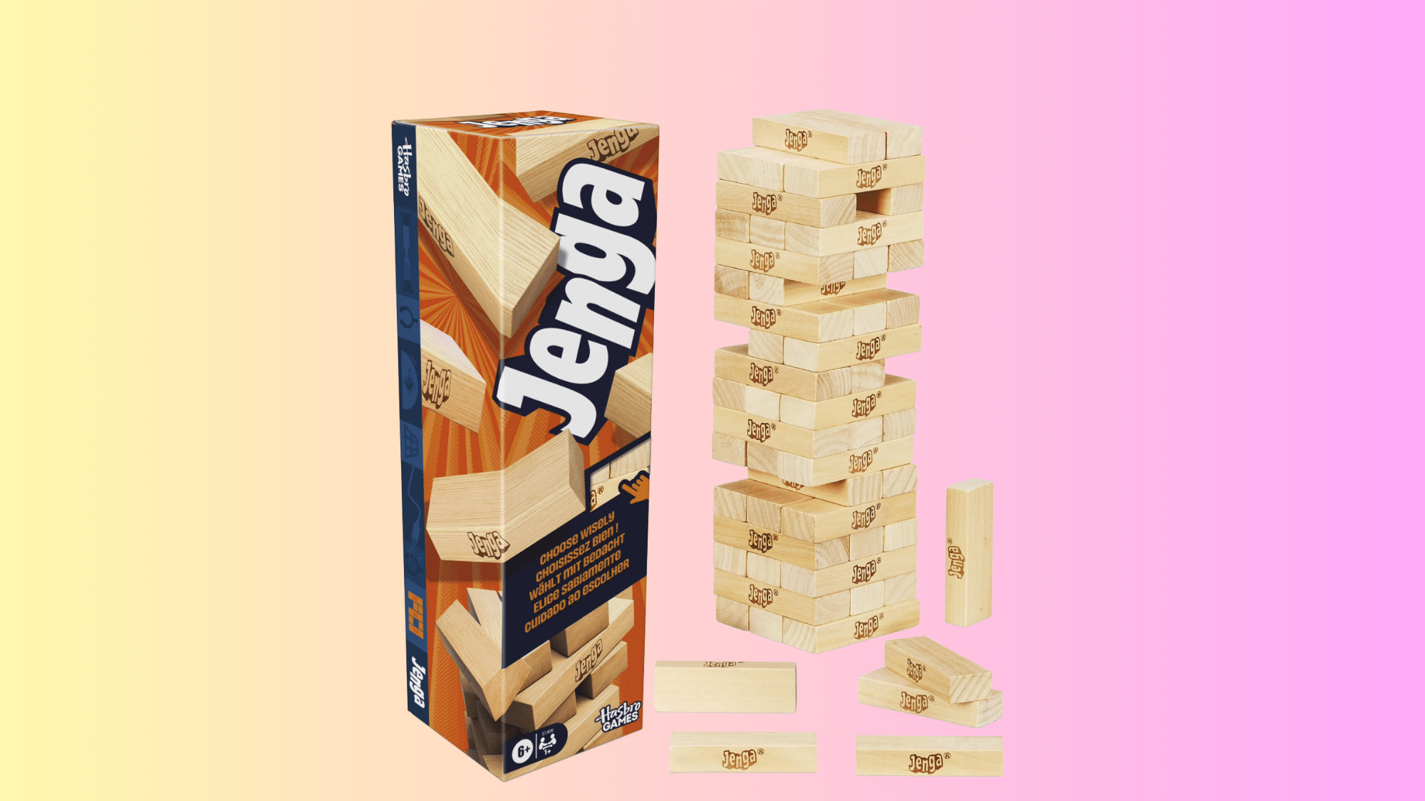 jenga wooden block stacking game tower family game