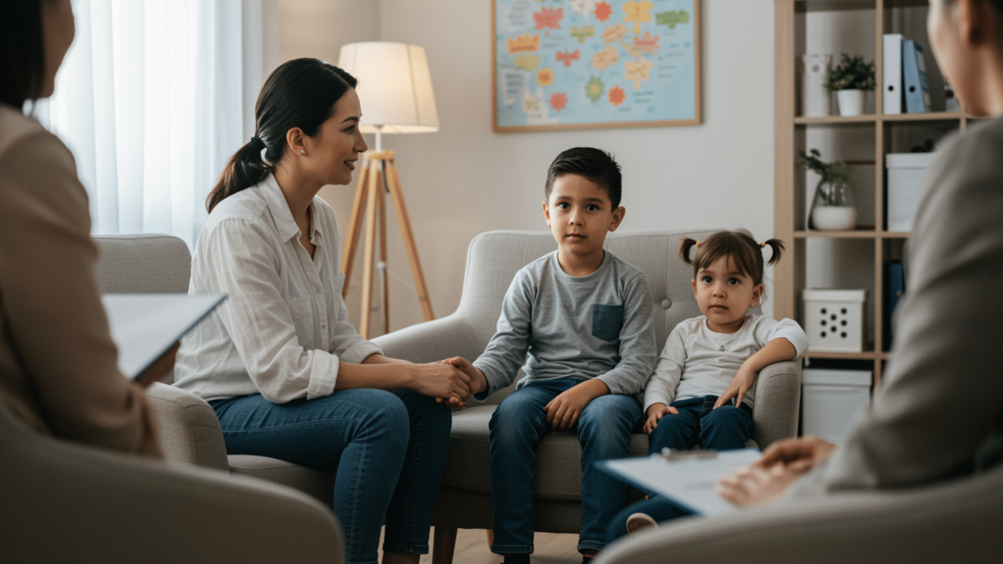 kids with their parents