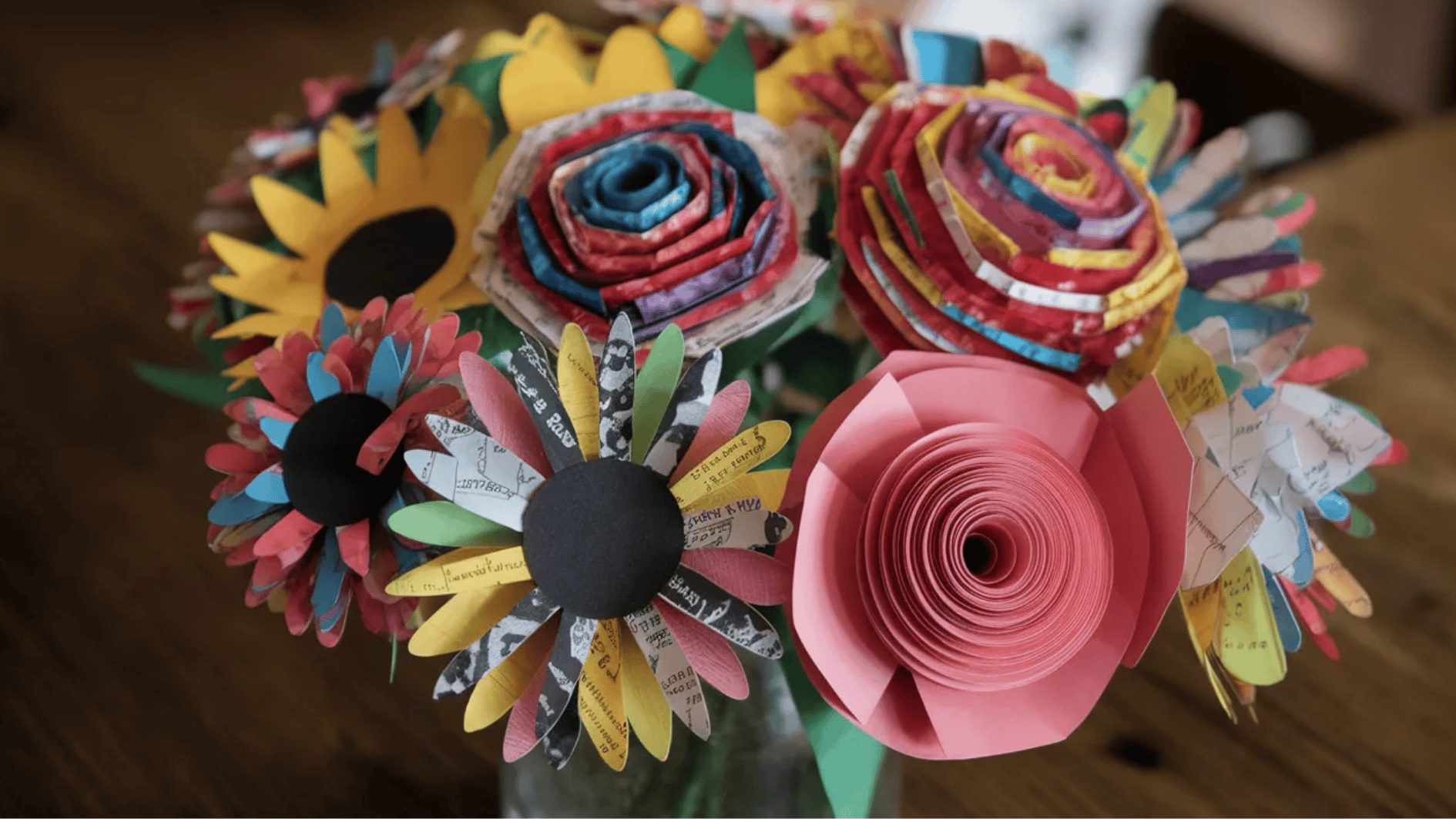 paper flower made by children