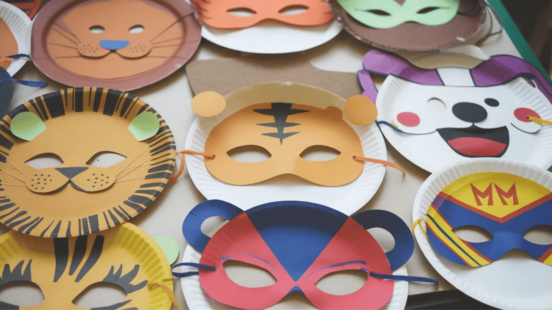 paper plate animal face mask