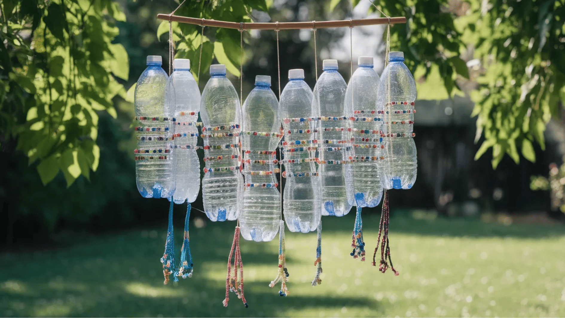 plastic bottle wind-chimes