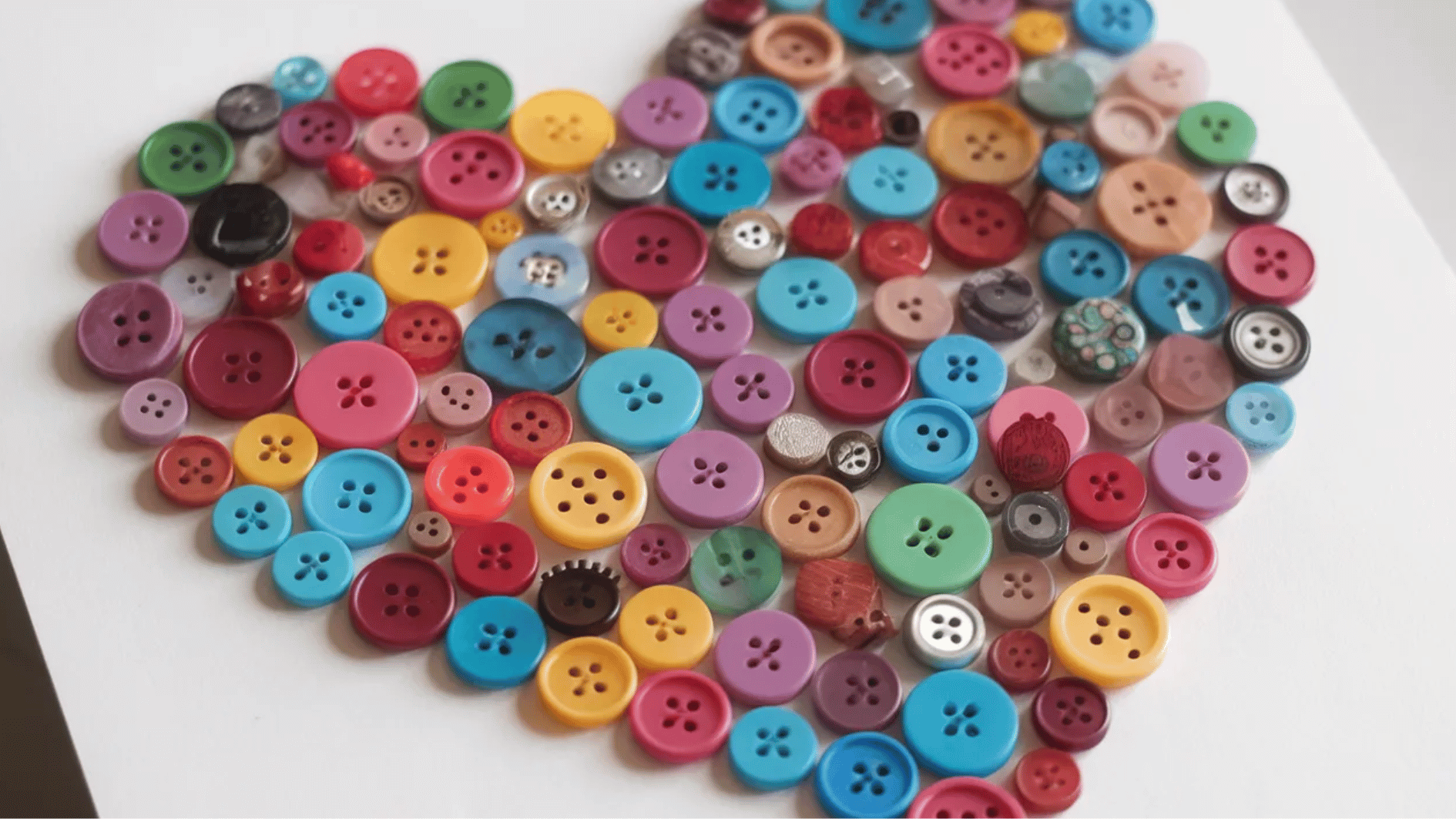 plastic button collage art