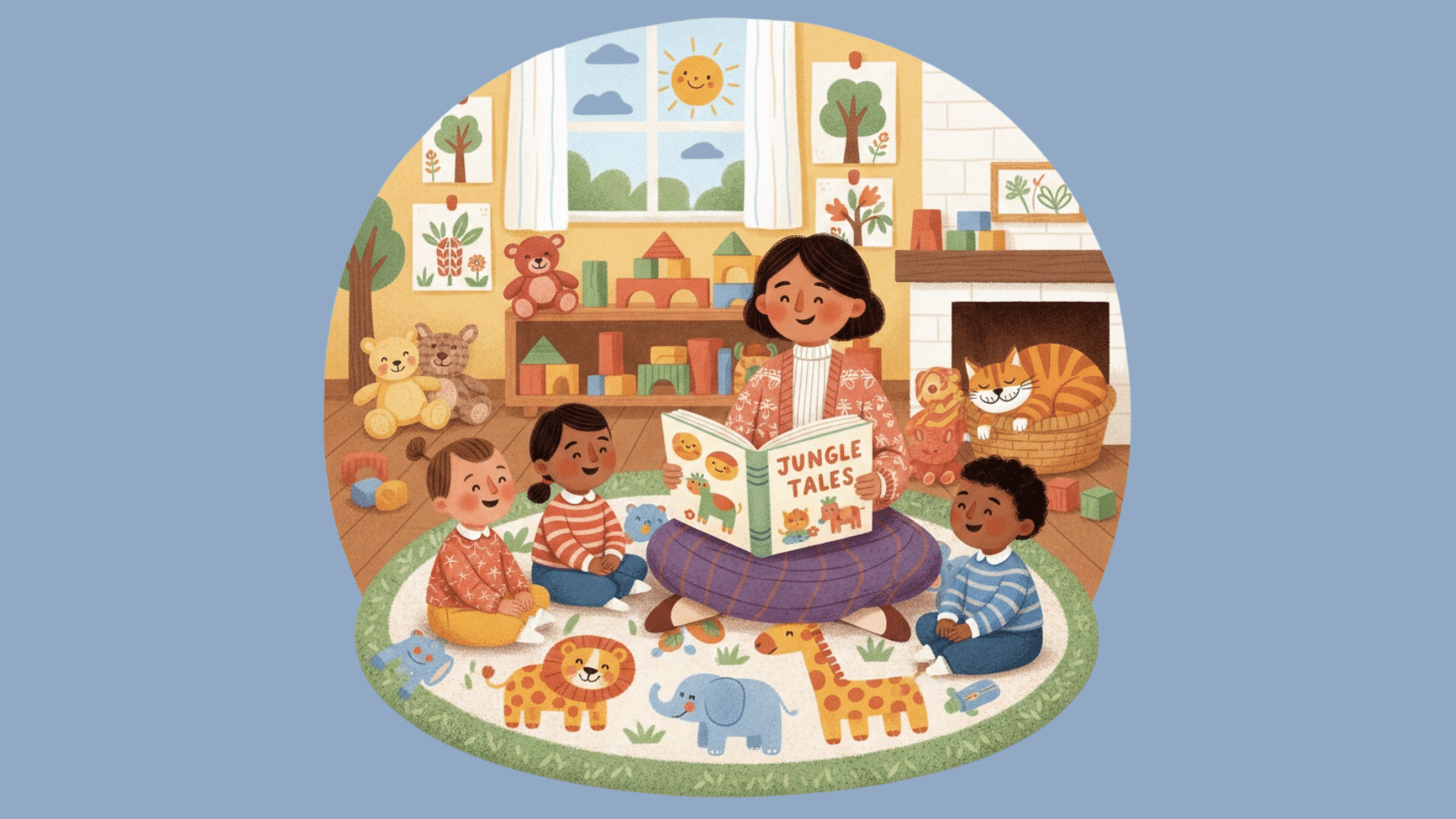 pre readers listening to story books for beginning readers