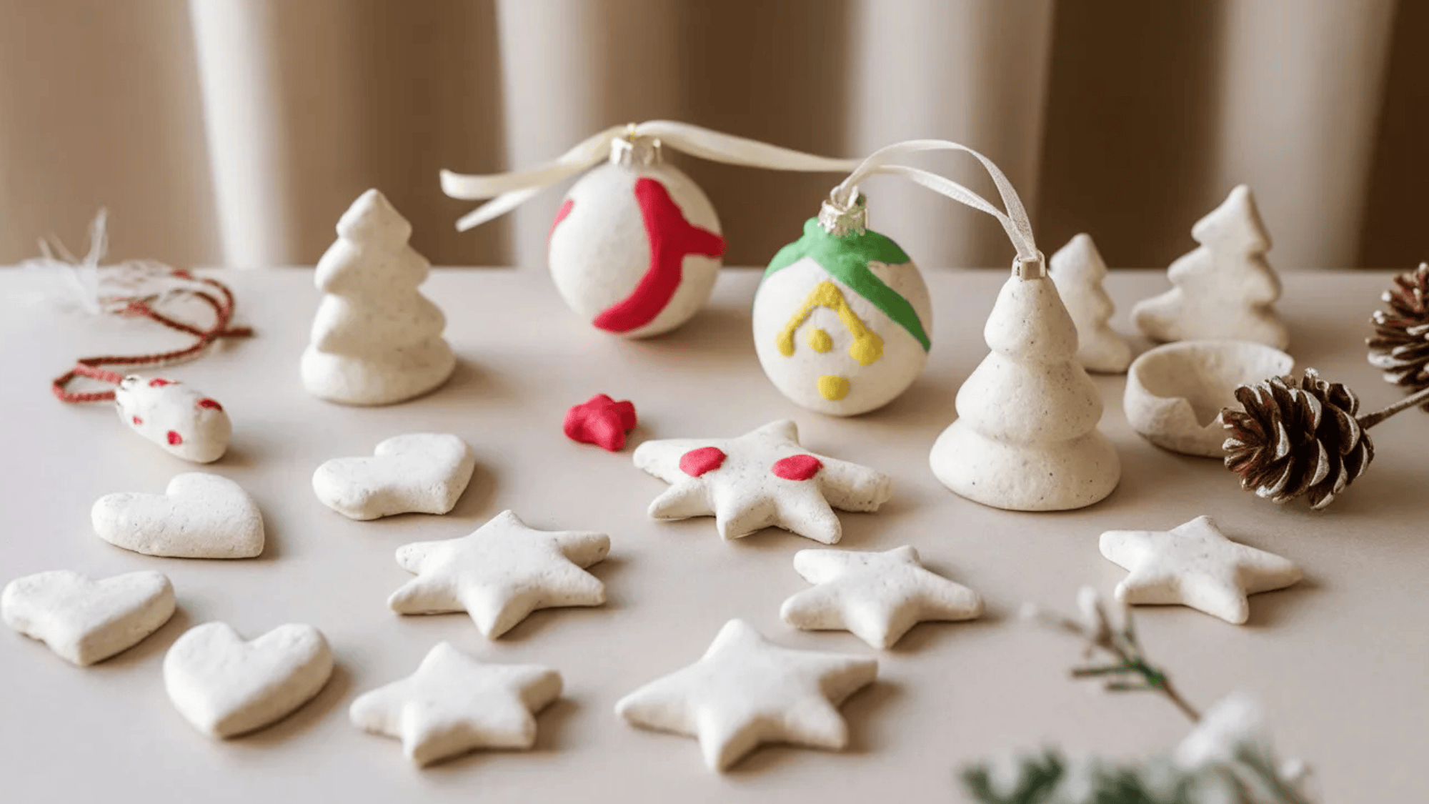 salt dough ornaments painted