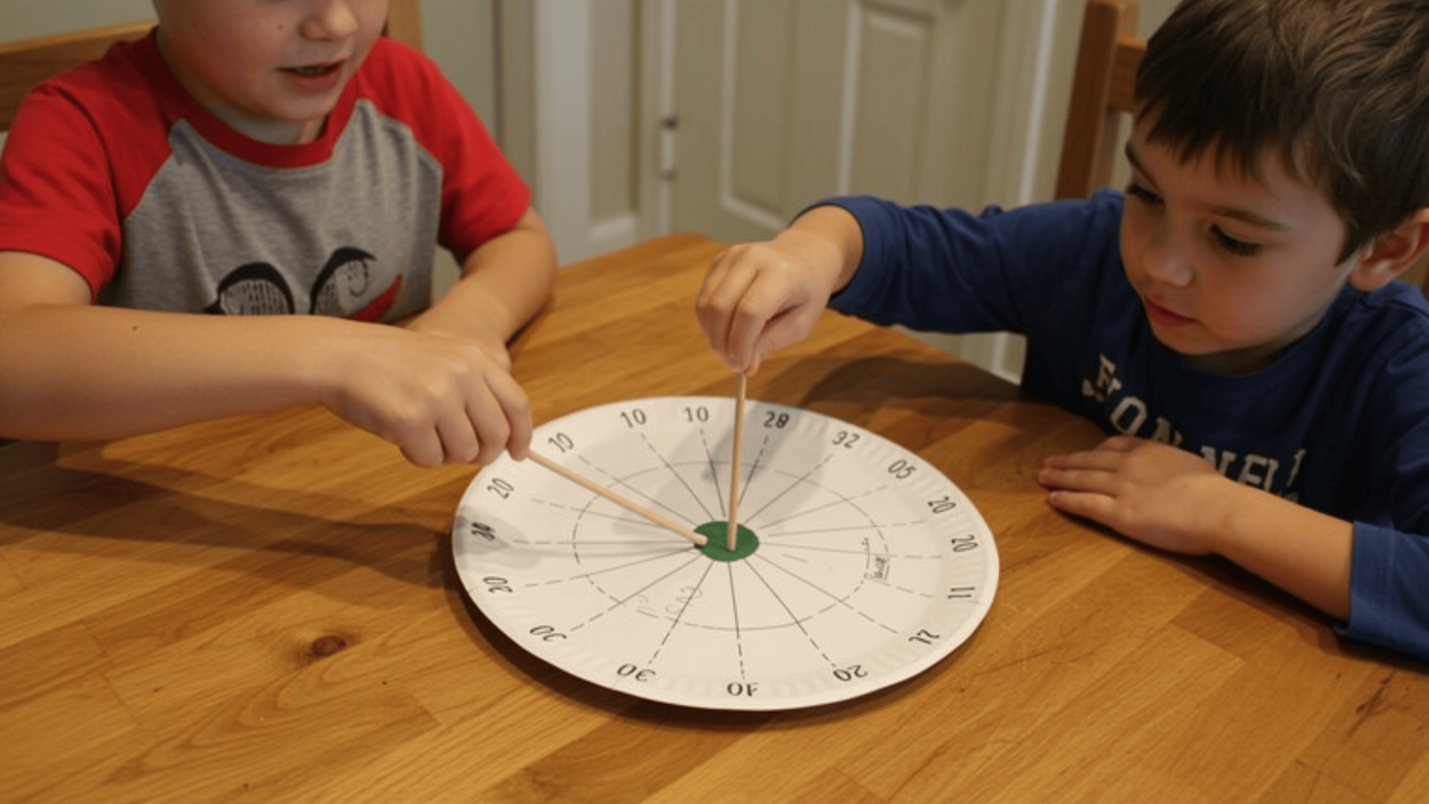 simple sundial on a paper plate