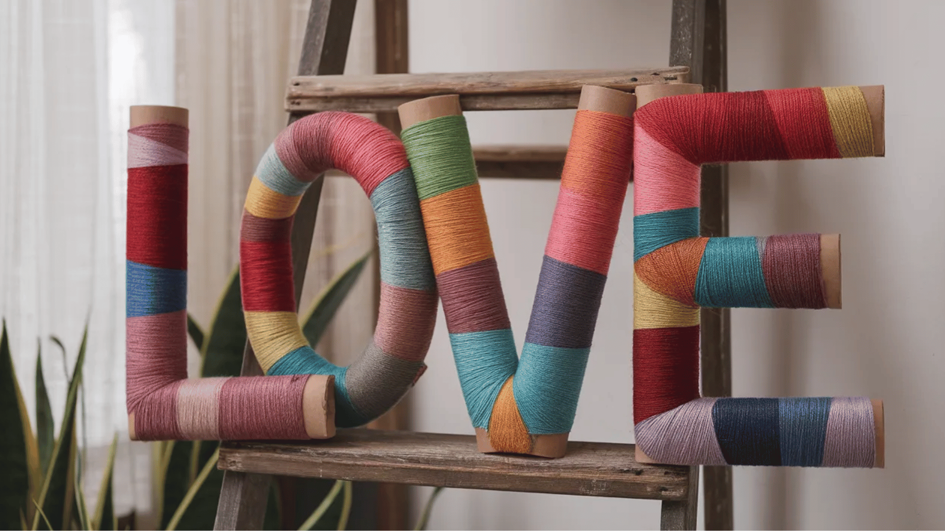 yarn wrapped letters