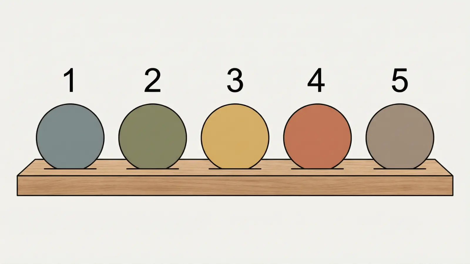 Number scale from one to five used to show intensity of feelings